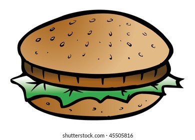 cartoon vector illustration hamburger