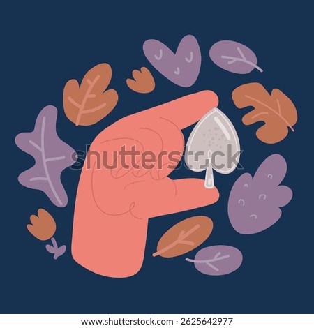 Cartoon vector illustration of Hand holding playing cards. Full house in poker. Pastime with friends. Family table leisure games. Sports and recreation.