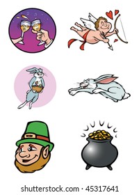 cartoon vector illustration holiday collection