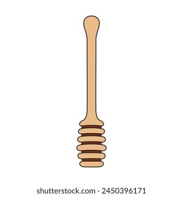cartoon Vector illustration honey dipper icon Isolated on White