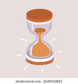 Cartoon vector illustration of hourglass