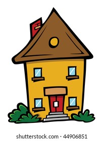 cartoon vector illustration house