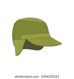 cartoon Vector illustration hunting hat icon Isolated on White