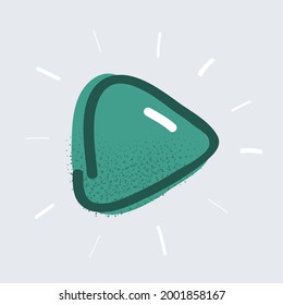 Ilustración vectorial de dibujos animados del reproductor de vídeo de iconos para la web