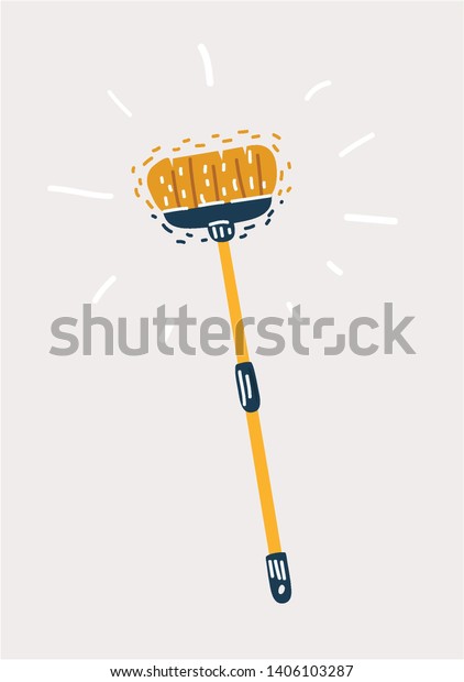 Cartoon Vector Illustration Icons Sweep Brush Stock Vector (Royalty ...