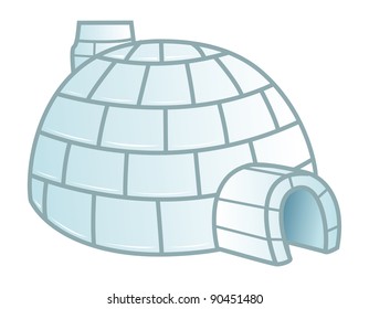 Cartoon Vector Illustration Of A Igloo 2