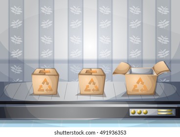 cartoon vector illustration interior surgery operation room with separated layers in 2d graphic