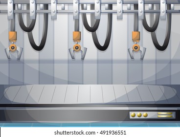 cartoon vector illustration interior surgery operation room with separated layers in 2d graphic