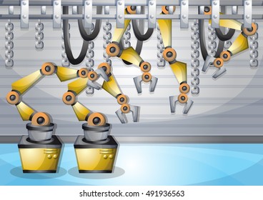 cartoon vector illustration interior surgery operation room with separated layers in 2d graphic
