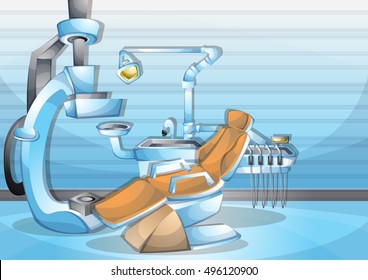 cartoon vector illustration interior surgery operation room with separated layers in 2d graphic