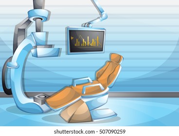 cartoon vector illustration interior surgery operation room with separated layers in 2d graphic