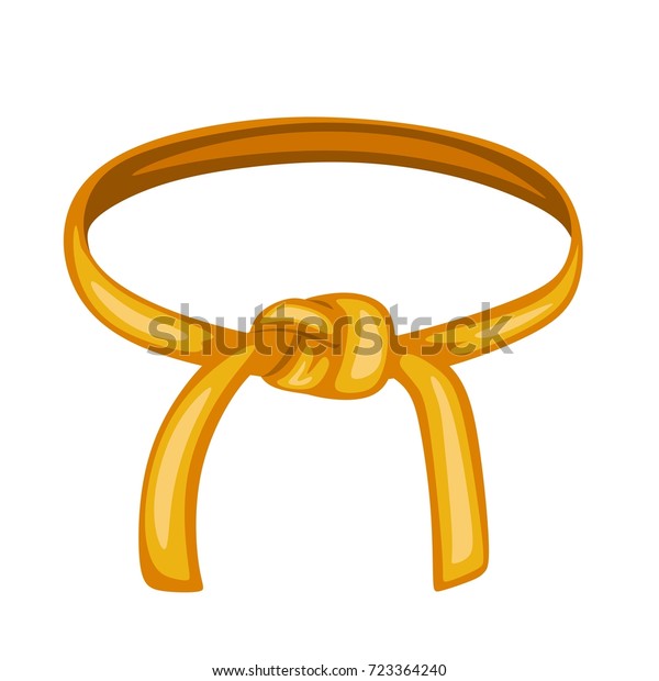 Cartoon Vector Illustration Isolated Yellow Karate Stock Vector ...