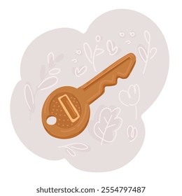 Cartoon vector illustration of Key Icon