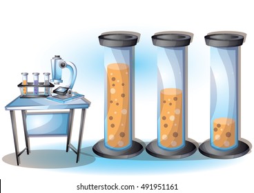 cartoon vector illustration laboratory interior room with separated layers in 2d graphic