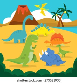 dinosaur habitat drawing