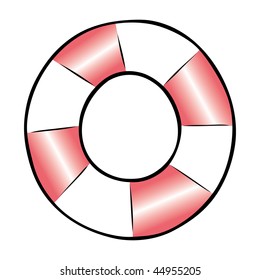 cartoon vector illustration life preserver