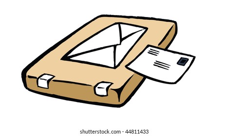 cartoon vector illustration mail postage envelope