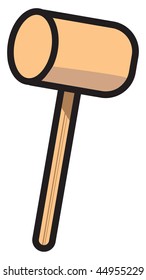 Cartoon Vector Illustration Mallet