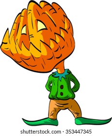 Cartoon vector illustration of a monster.