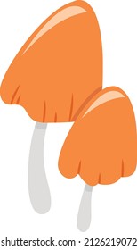 A cartoon vector illustration of mushroom.