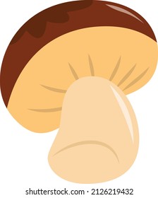 A cartoon vector illustration of mushroom.