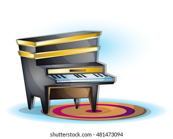 cartoon vector illustration music instruments objects with separated layers in 2d graphic