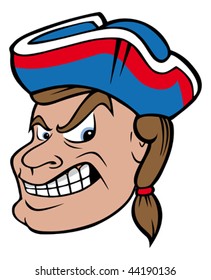 cartoon vector illustration New England Patriot