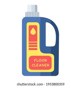 Botella del limpiador del suelo de objeto de ilustración vectorial de dibujos animados