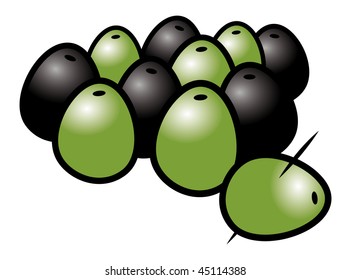 cartoon vector illustration olives