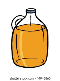 cartoon vector illustration orange juice jug