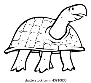 cartoon vector illustration outline turtle
