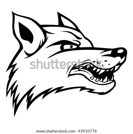 cartoon vector illustration outline wolf stock vector royalty free outline of wolf