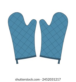cartoon Vector illustration oven mitts icon Isolated on White