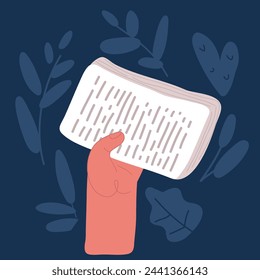 Cartoon vector illustration of Paperwork. Office and emailing. Daily routine over dark background