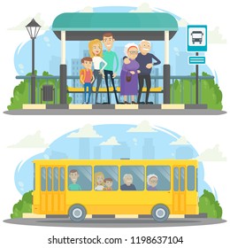 7,480 Bus stop cartoon Images, Stock Photos & Vectors | Shutterstock