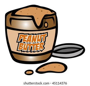 cartoon vector illustration peanut butter