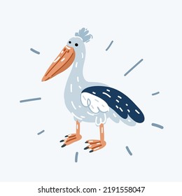 Cartoon, Vektorgrafik von Pelican