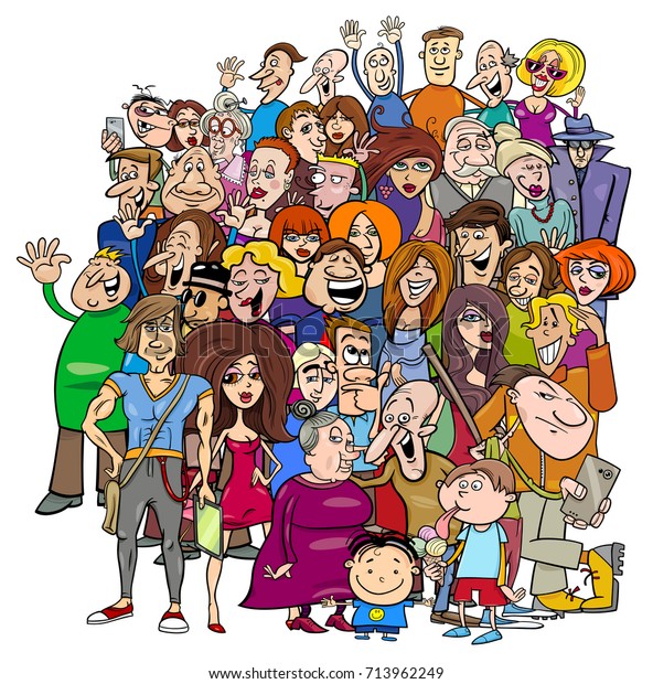 Cartoon Vector Illustration People Characters Group Stock Vector ...