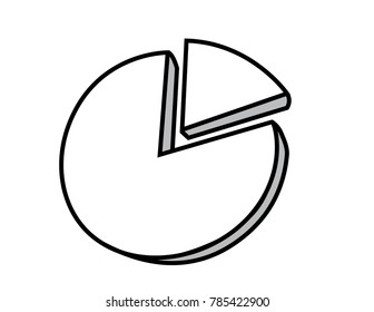 cartoon vector illustration of a pie chart cartoon