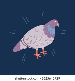 Ilustração do vetor de desenhos animados de pombo