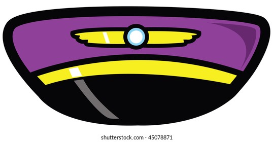 cartoon vector illustration pilot cap