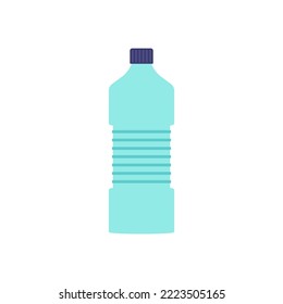 cartoon vector illustration with plastic bottle of detergen isolated on white background, domestic and household concept, flat style