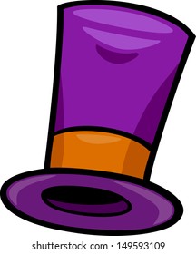 Cartoon Vector Illustration of Purple Hat Clip Art