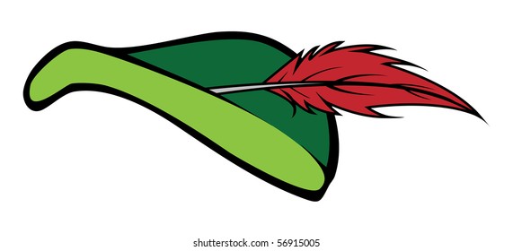 Cartoon Vector Illustration Robin Hood Cap