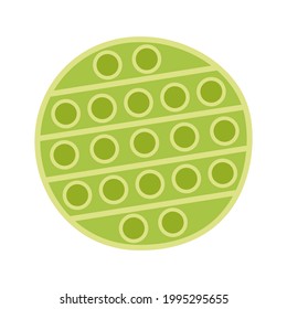 Cartoon vector illustration, round antistress toy pop it