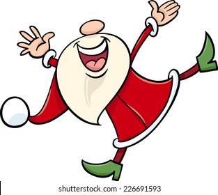 Cartoon Vector Illustration of Santa Claus Character on Christmas Time