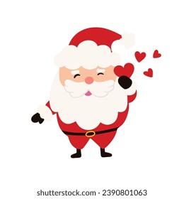 Dibujo vectorial de caricatura de Santa Claus presenta aislado 