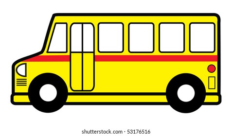 cartoon vector illustration school bus