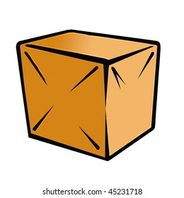 cartoon vector illustration sealed box