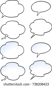 Cartoon Vector illustration of a set speak bubble